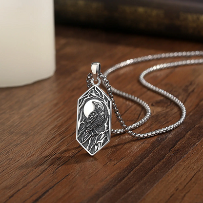 Japanese Crow Yatagaratsu  925 Sterling Silver Necklace