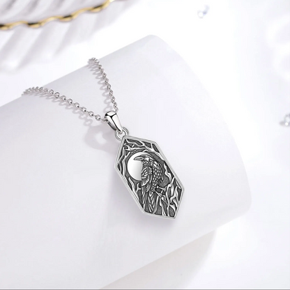 Japanese Crow Yatagaratsu  925 Sterling Silver Necklace