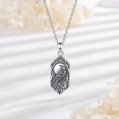 Japanese Crow Yatagaratsu  925 Sterling Silver Necklace