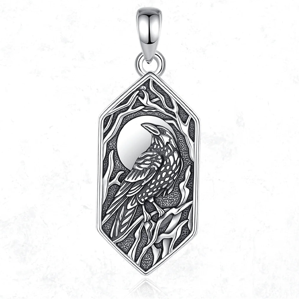 Japanese Crow Yatagaratsu  925 Sterling Silver Necklace