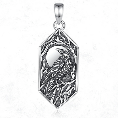Japanese Crow Yatagaratsu  925 Sterling Silver Necklace