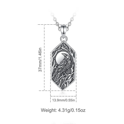 Japanese Crow Yatagaratsu  925 Sterling Silver Necklace