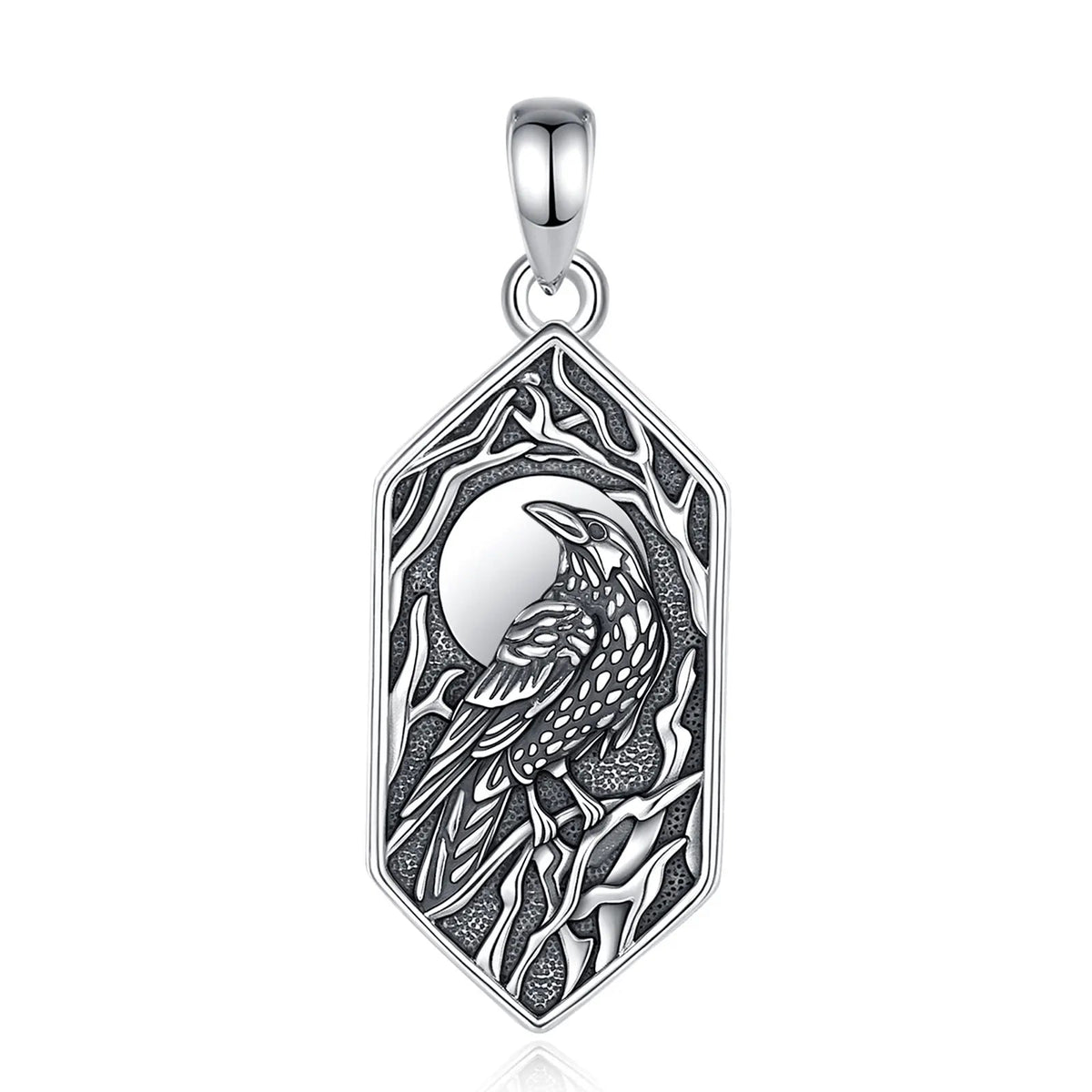 Japanese Crow Yatagaratsu  925 Sterling Silver Necklace