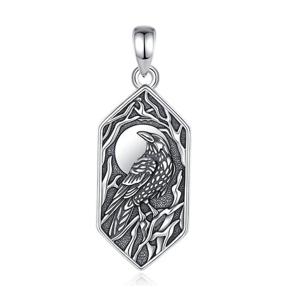 Japanese Crow Yatagaratsu  925 Sterling Silver Necklace