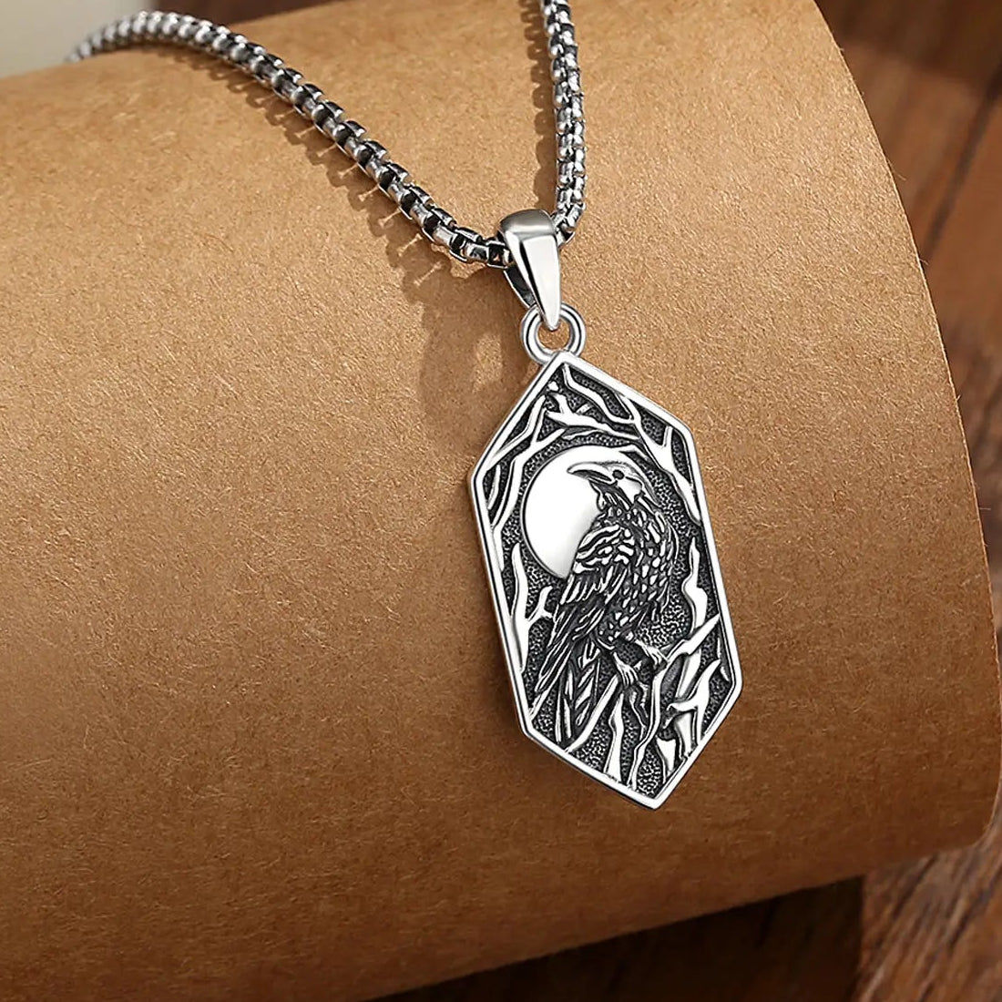 Japanese Crow Yatagaratsu  925 Sterling Silver Necklace