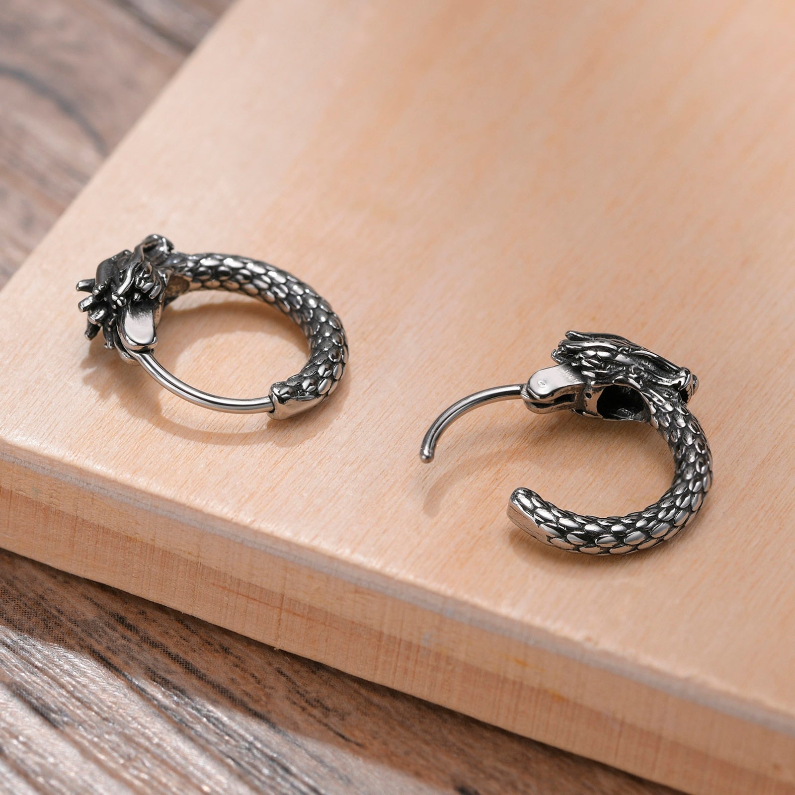 Raiju Dragon Stainless Steel Earrings