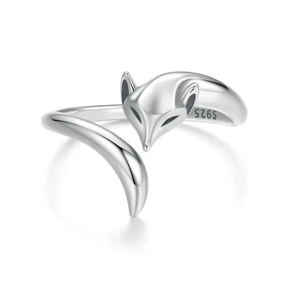 Kitsune the Spirit Fox 925 Sterling Silver Adjustable Ring