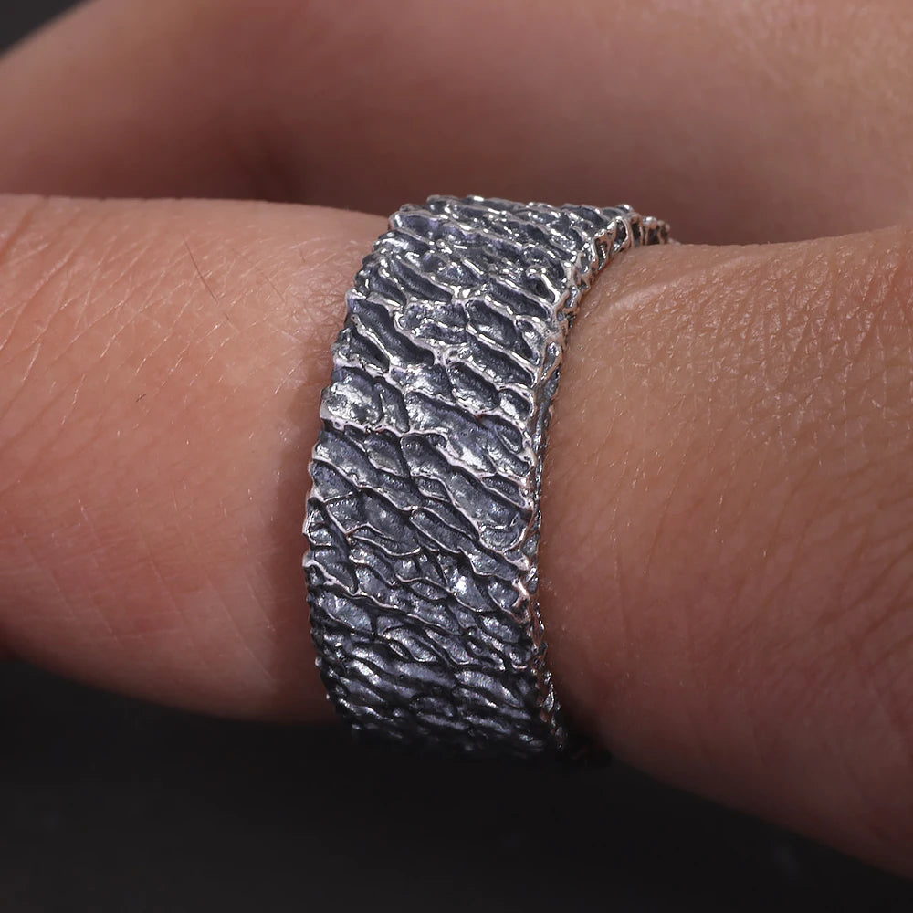 Lava from Mount Fuji Adjustable Ring in 925 Sterling Silver