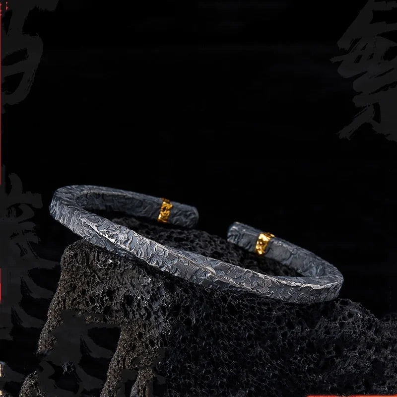Lava from Mount Fuji Steel Bracelet