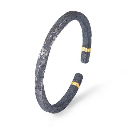 Lava from Mount Fuji Steel Bracelet