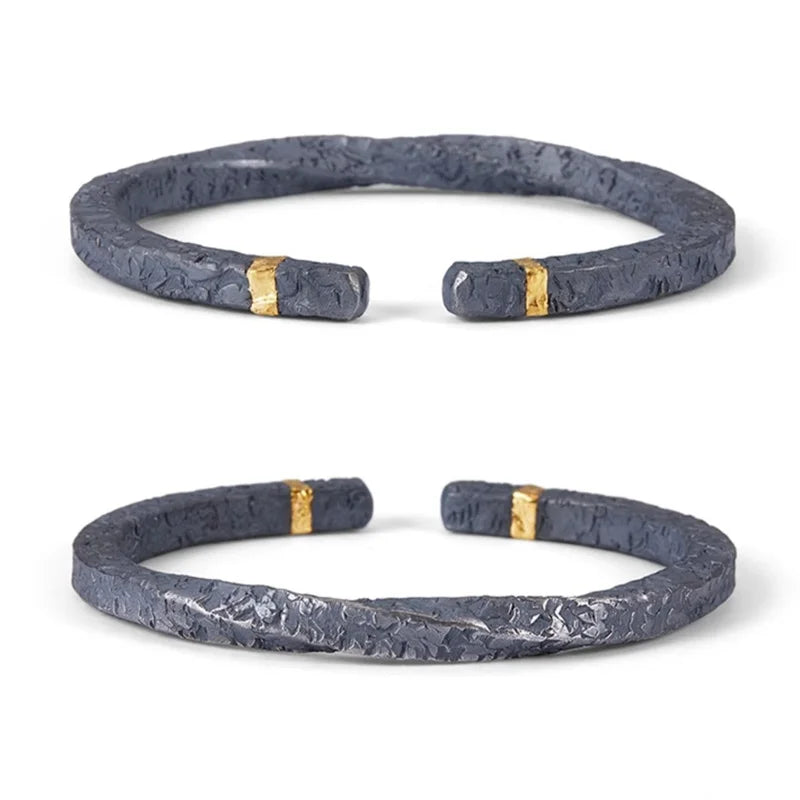 Lava from Mount Fuji Steel Bracelet