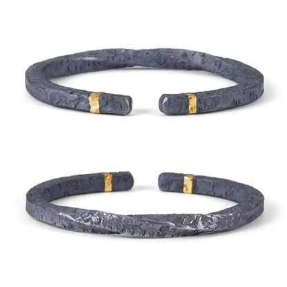 Lava from Mount Fuji Steel Bracelet
