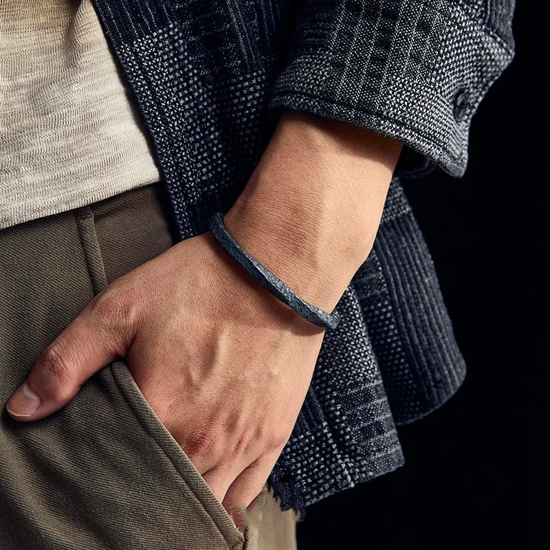Lava from Mount Fuji Steel Bracelet