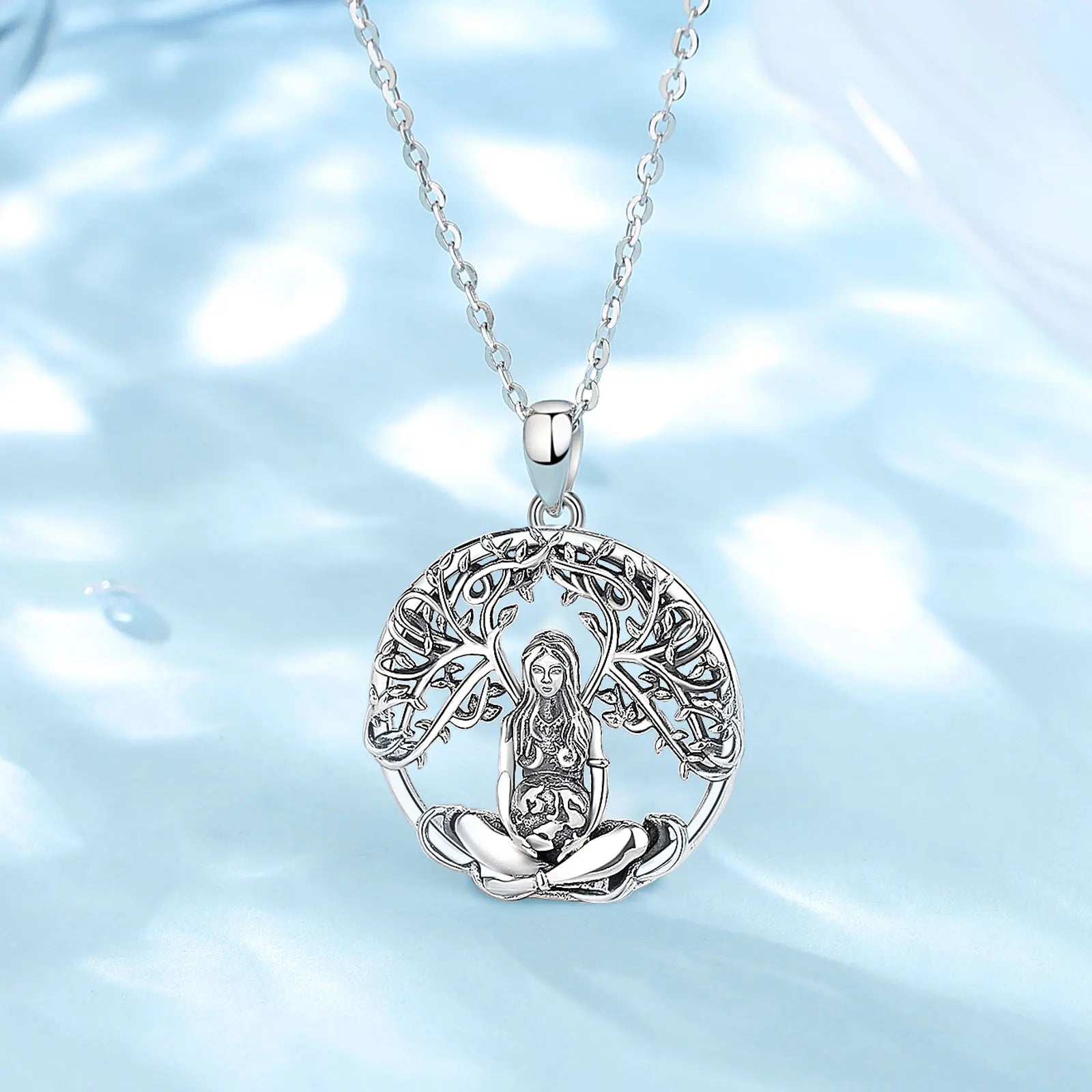 Mother Earth in Spring Konohana-Sakuya-hime  925 Sterling Silver Necklace