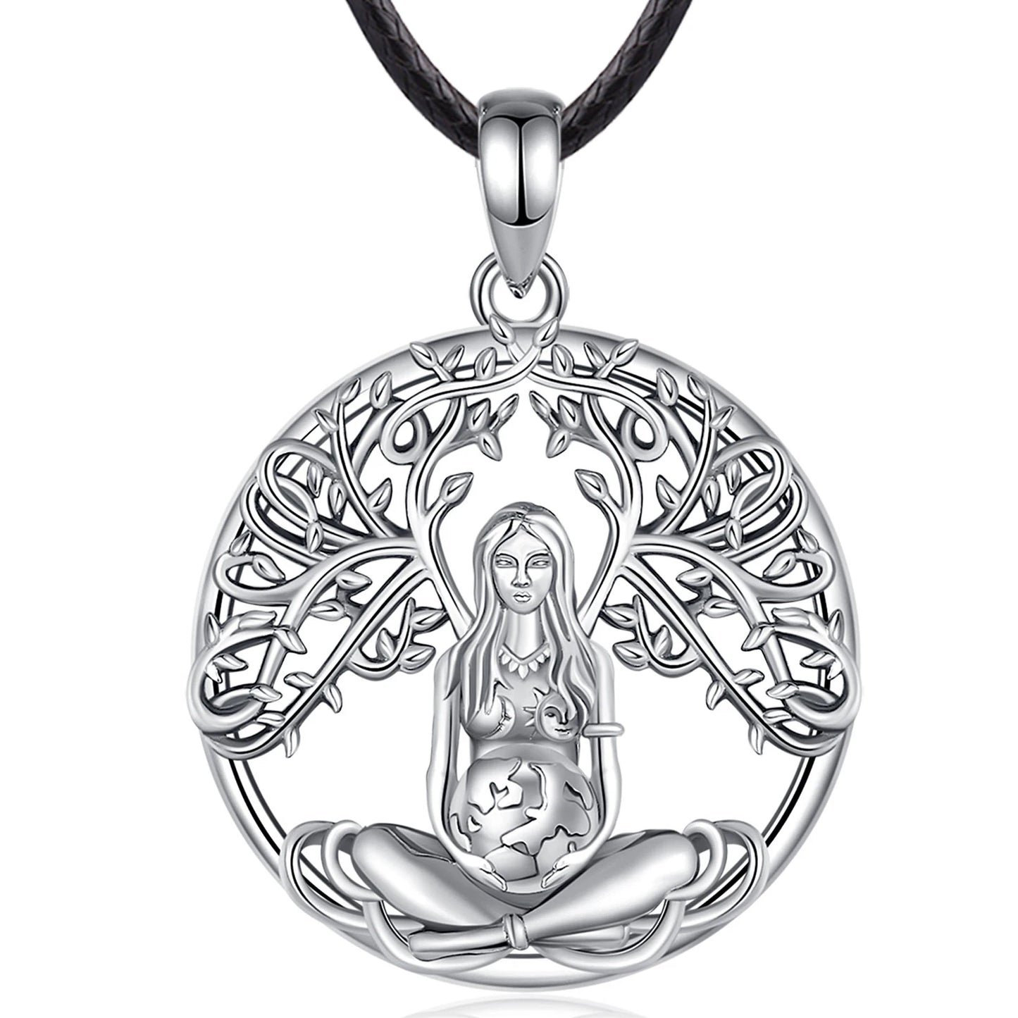Mother Earth in Spring Konohana-Sakuya-hime  925 Sterling Silver Necklace