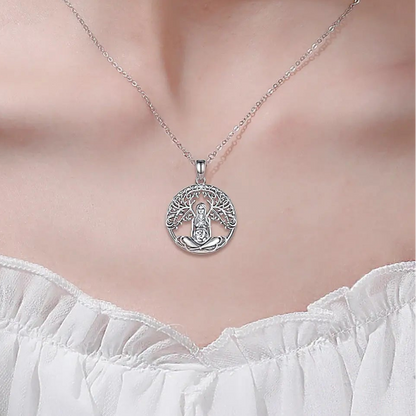 Mother Earth in Spring Konohana-Sakuya-hime  925 Sterling Silver Necklace