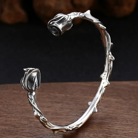 Nobara the Wild Rose Silver Plated Bracelet