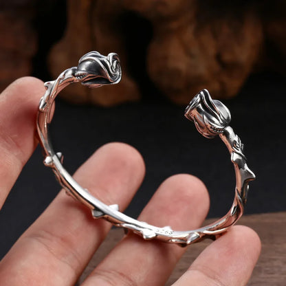 Nobara the Wild Rose Silver Plated Bracelet