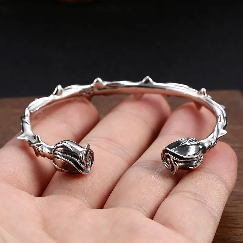 Nobara the Wild Rose Silver Plated Bracelet