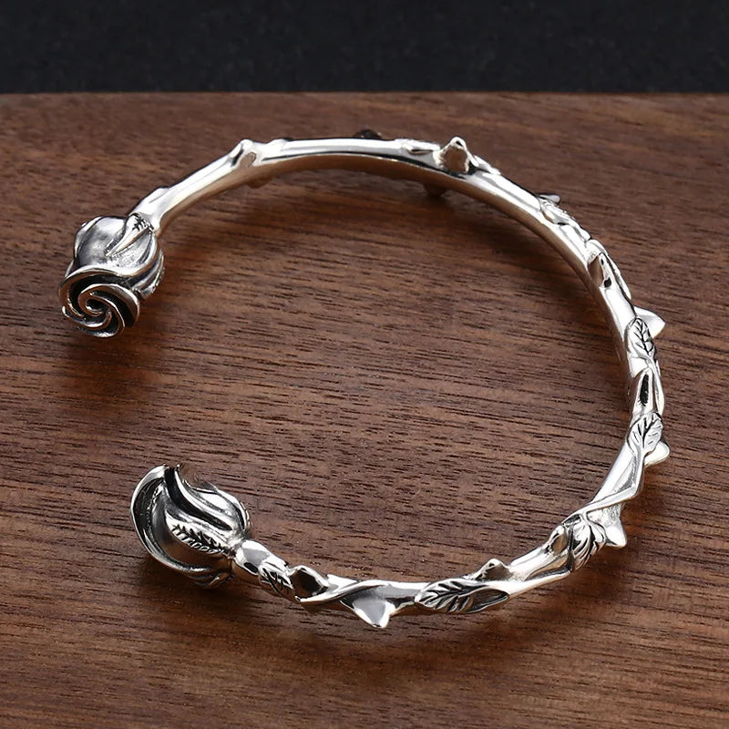 Nobara the Wild Rose Silver Plated Bracelet