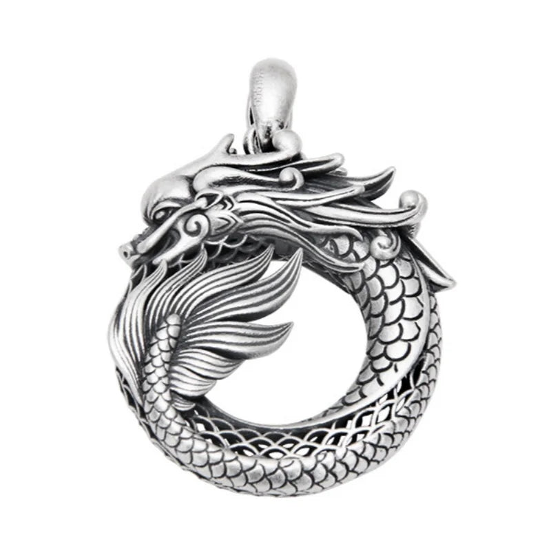 Phoenix and Dragon 999 Fine Silver Necklace