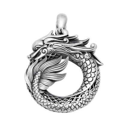 Phoenix and Dragon 999 Fine Silver Necklace
