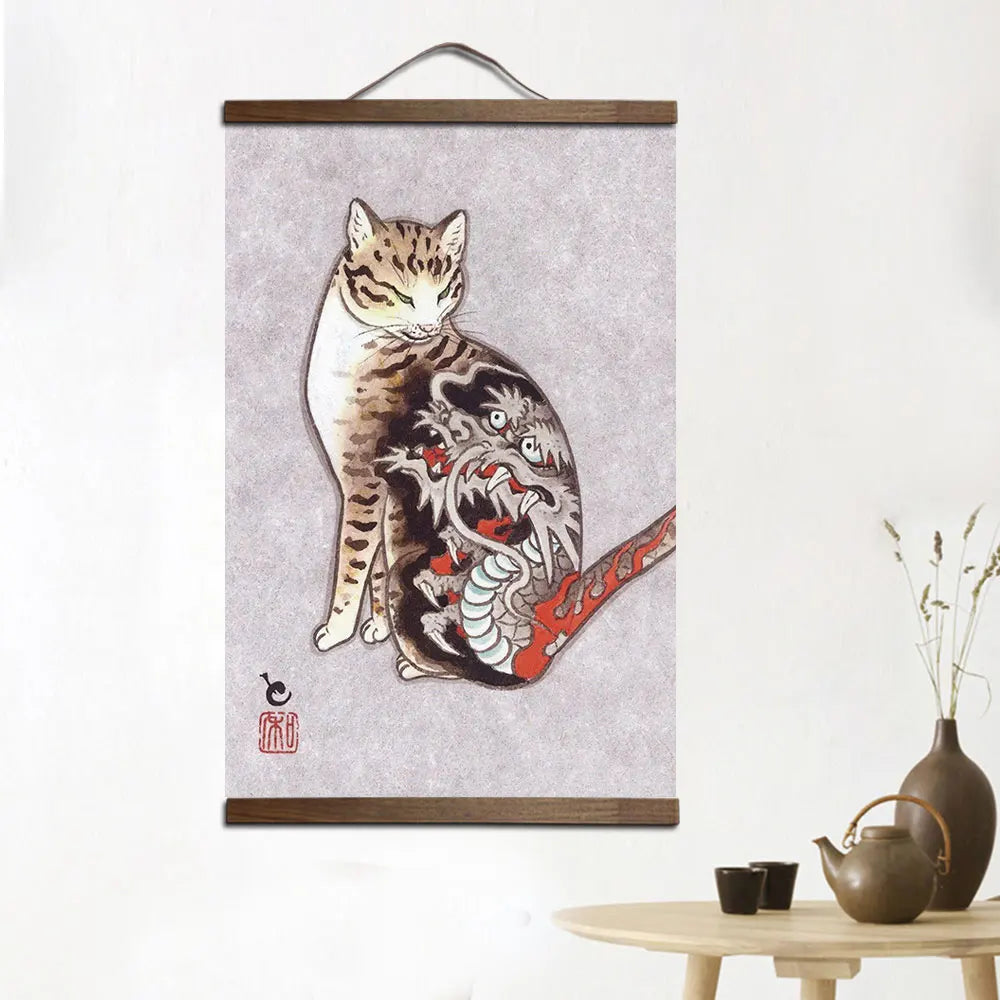 Yakuza Neko Wall Art