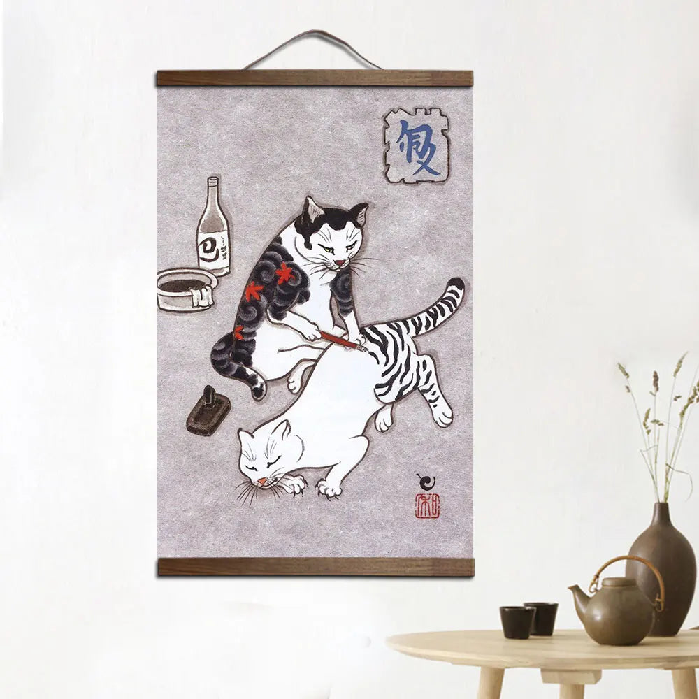 Yakuza Neko Wall Art