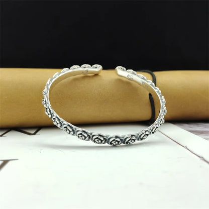 Garden Roses 925 Sterling Silver Bracelet