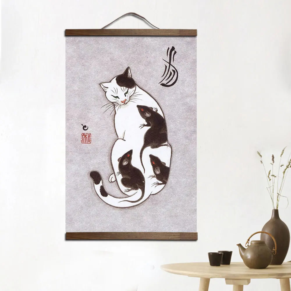 Yakuza Neko Wall Art