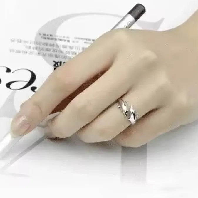 Dolphin and Ocean Waves  Stainless Steel Ring