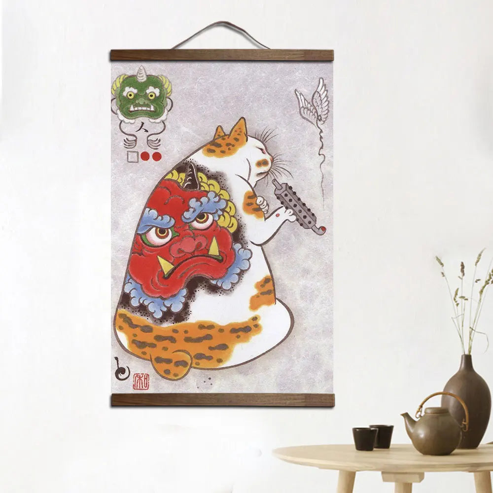 Yakuza Neko Wall Art