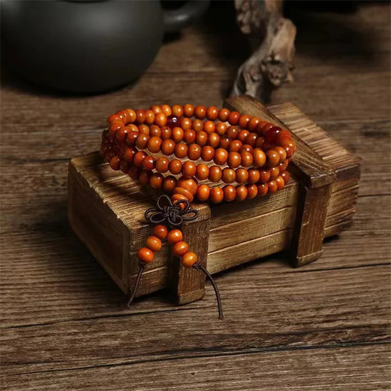 Buddhist Prayer Beads Obsidian Bracelet