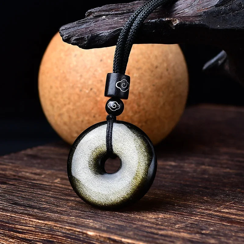 Tibetan Obsidian Protection Necklace