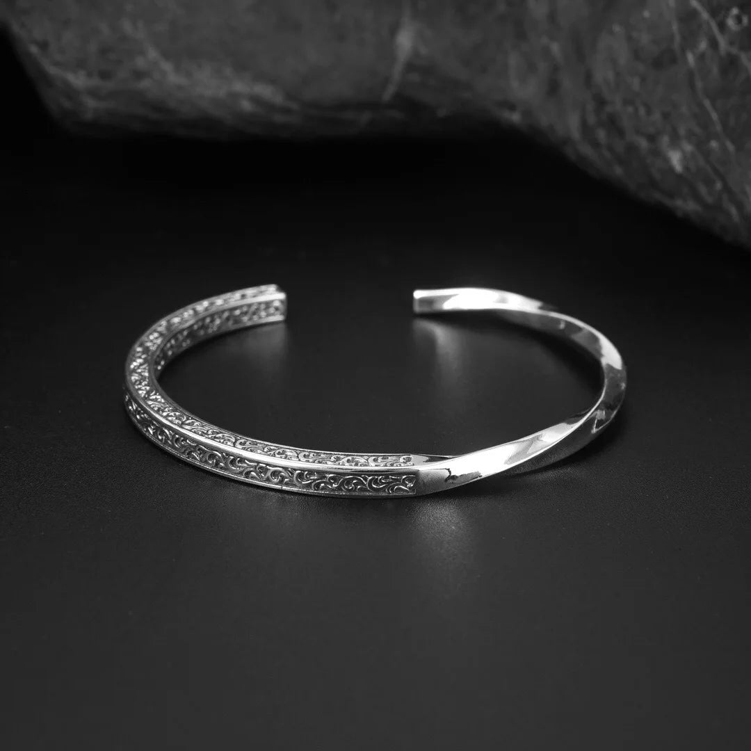 Sakura Cherry Blossoms 925 Sterling Silver Bracelet