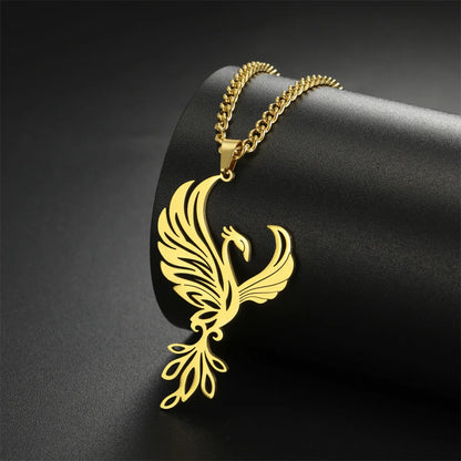 Regal Phoenix Surgical Steel Earrings and Necklace