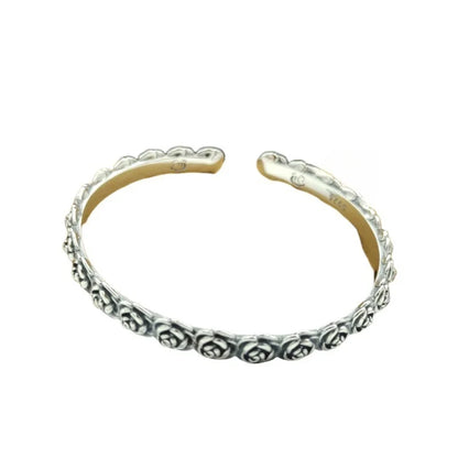 Garden Roses 925 Sterling Silver Bracelet