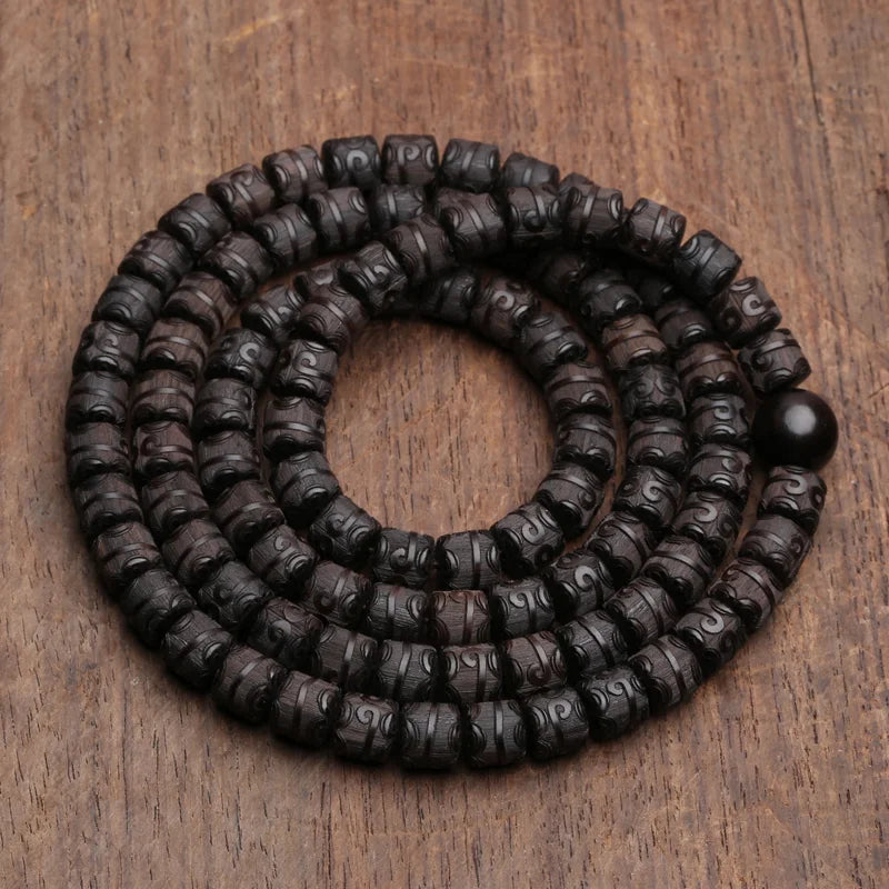 Ebony Wood Mala Necklace