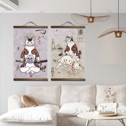 Yakuza Neko Wall Art