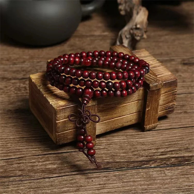 Buddhist Prayer Beads Obsidian Bracelet