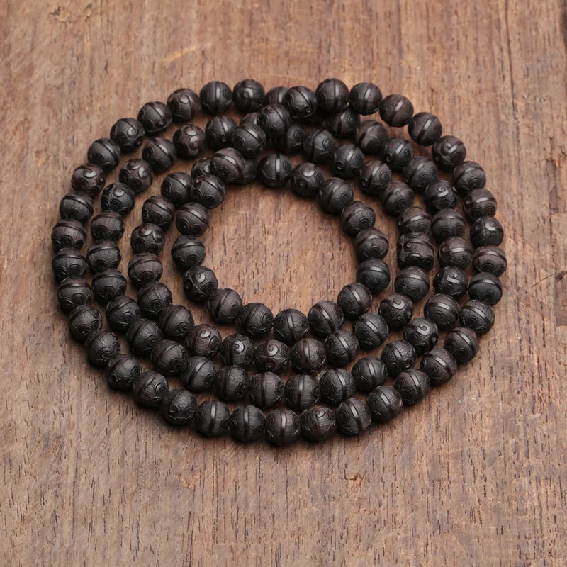 Ebony Wood Mala Necklace