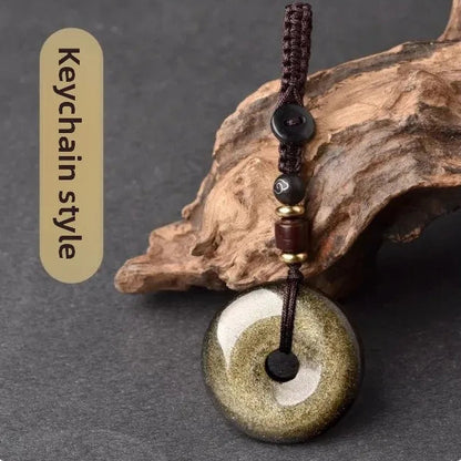 Tibetan Obsidian Protection Necklace