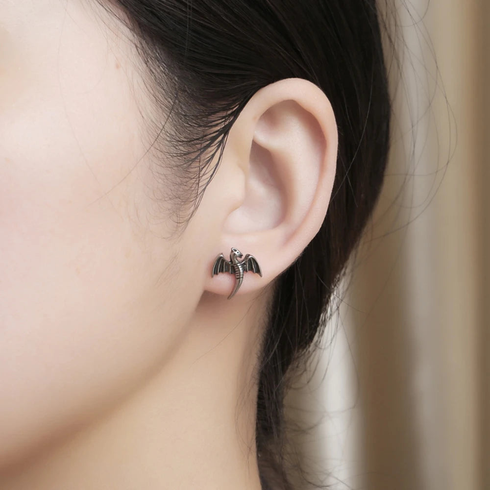 Flying Raiju Dragon Surgical Steel Earrings