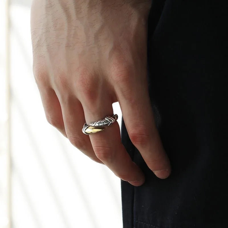 Dragon Single Claw Steel Ring