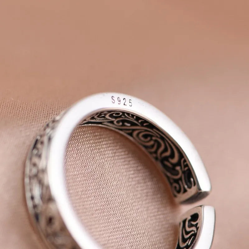 Sacred Forest Adjustable 925 Sterling Silver Ring