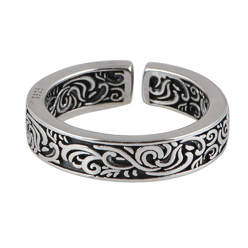 Sacred Forest Adjustable 925 Sterling Silver Ring