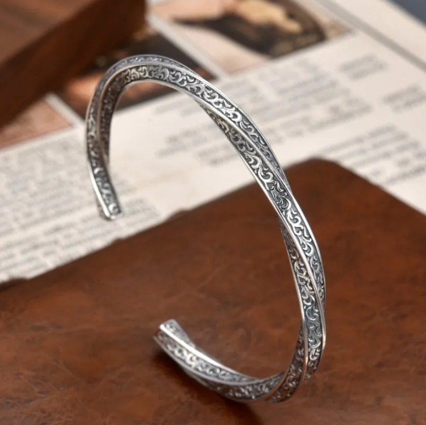 Sakura Cherry Blossoms 925 Sterling Silver Bracelet