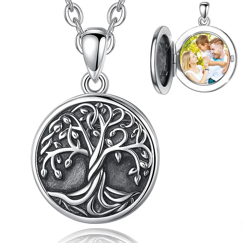 Sakura Cherry Blossom Locket 925 Sterling Silver Necklace