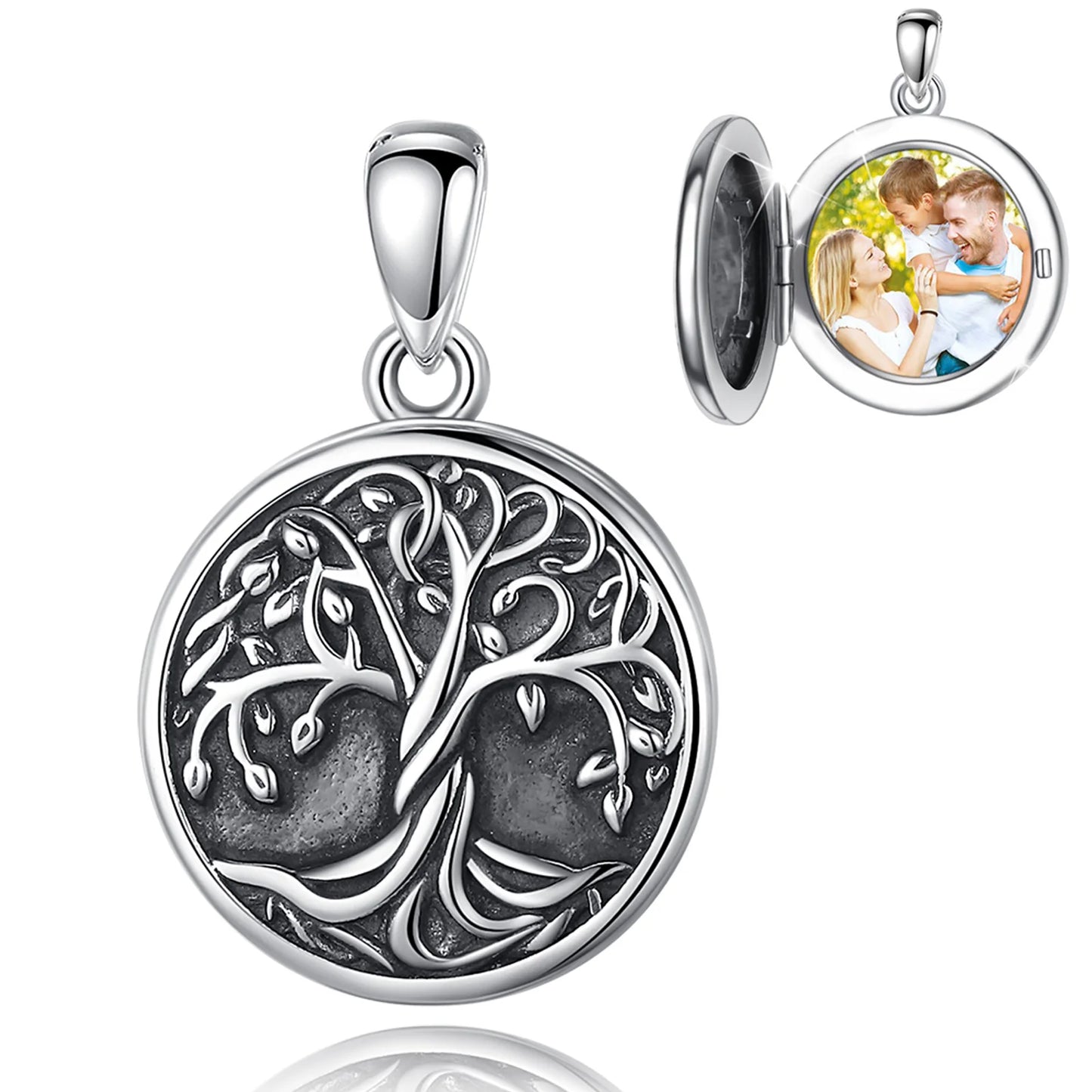 49311258214728Sakura Cherry Blossom Locket 925 Sterling Silver Necklace