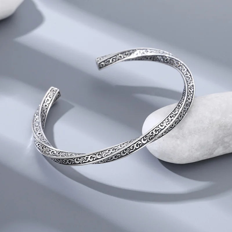 Sakura Cherry Blossoms 925 Sterling Silver Bracelet